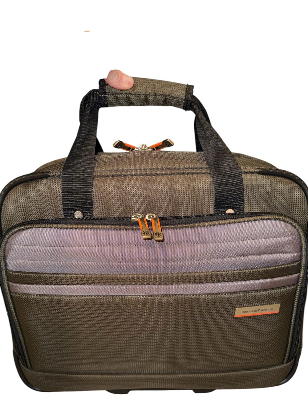 Perry Ellis Color-Block Travel Professional Weekender Laptop/Work Bag - NWT